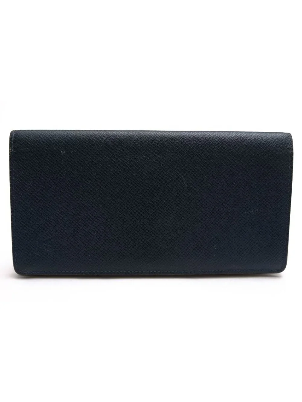 Louis Vuitton Wallet Leather Navy Taiga Portefeuille Long Billfold No Coin